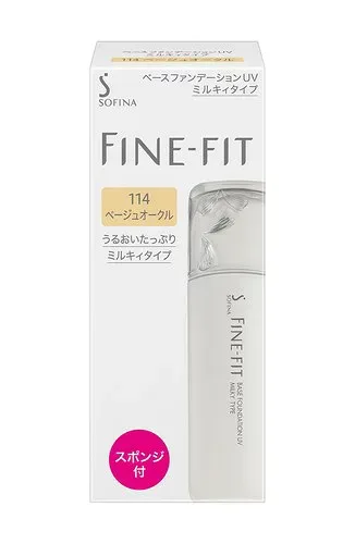 ソフィーナ ファインフィット ベースファンデーションUV ミルキィタイプ 114 ベージュオークル 25 グラム
