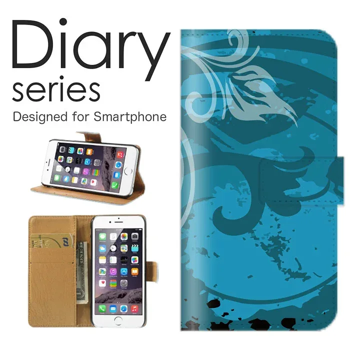 スマホケース Galaxy A70 ケース カバー 手帳 ギャラクシー A70 GalaxyA70 etc アーティスティック デジタル デザイン 宇宙 ブルー sea 青い 青 深海 水 ウォーター 草木 ボーダー ストライプ (LL)