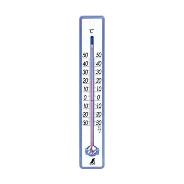 (まとめ)シンワ 寒暖計 25cm ブルー48356 1個【×20セット】
