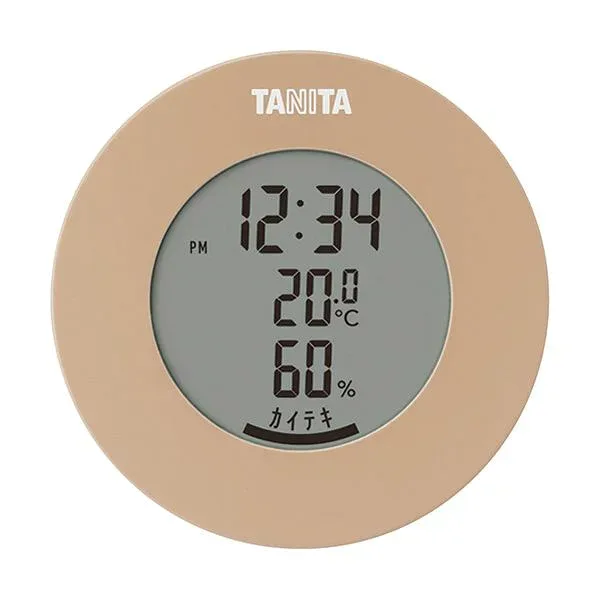 タニタ デジタル温湿度計 ライトブラウン TT-585BR 1個