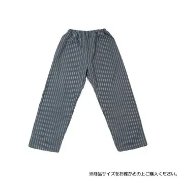 KADONO SARASHI SOME 和晒ガーゼ ストレートパンツ ストライプ グレー Sサイズ