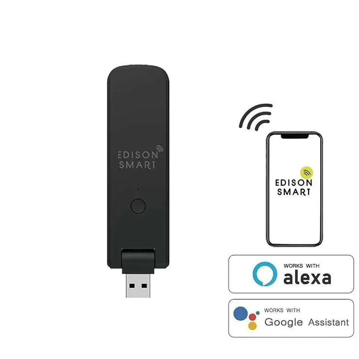 Edison Smart(エジソンスマート)USBマルチスマートリモコン DIR-US01BK Edison Smart USB Multi Remocon DIR-US01BK (エジソンスマート)US 赤外線 学習リモコン 家電操作 一括管理 スマートホーム IoT テレビ エアコン 照明 操作 シンプル コンパクト