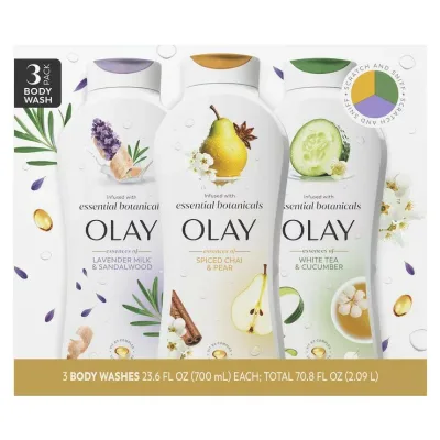オレイ ボディウォッシュ 700ml x 3 OLAY ボディウォッシュ 700ML X3 ボディソープ ボディケア 保湿 ナイアシンアミド ラベンダー ホワイトティー 乾燥肌 まとめ買い 大容量 無添加 天然成分 敏感肌 海外コスメ