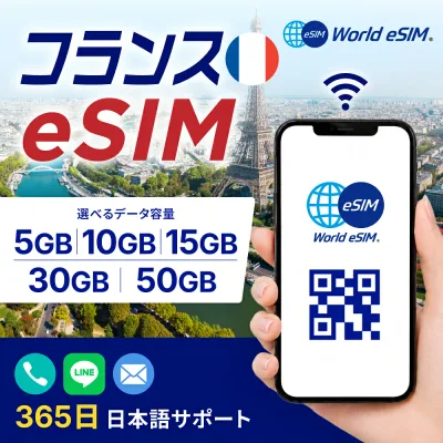 フランス eSIM 10GB データ通信のみ可能 ご利用日数30日 Orange ヨーロッパ SIM SIMカード プリペイドSIM 30日 パリ ニース カンヌ マルセイユ ニース ボルドー データ 通信 メールで受取 一時帰国 留学 短期 出張