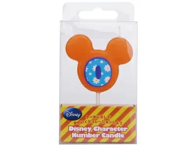 キャンドル ディズニー ナンバー オレンジ 0 ろうそく 誕生日 数字 Disney ミッキー ミニー お誕生日 バースデー クリスマス パーティ 記念日 ケーキ バースデーケーキ ナンバーキャンドル ロウソク