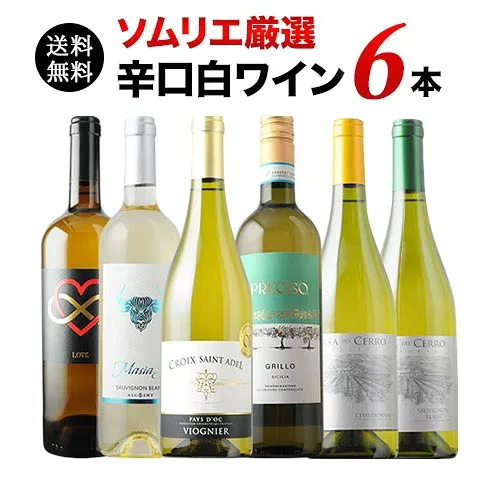 ワインセット 白ワイン 送料無料 辛口白ワイン6本セット 第92弾 【ワイン ギフト ソムリエ厳選】「8/17更新」