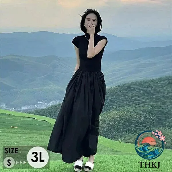 【全品5%ポイント】リゾートワンピース 大人可愛い 夏ワンピース リゾートワンピ ワンピース 黒ワンピース 夏 結婚式 レディース サマー ロングワンピ 体型カバー 海外旅行 小柄 おしゃれ