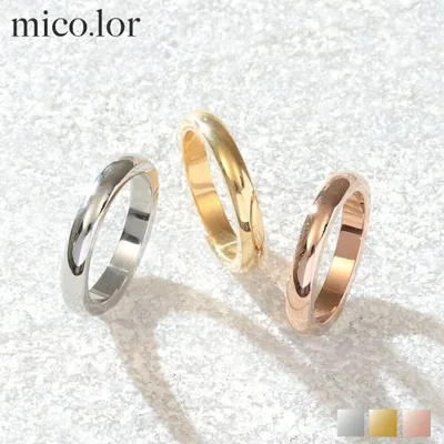 20%OFFセール 指輪 レディース ステンレス リング (323) 甲丸 3mm 選択可 (銀色 金色 ピンクゴールド) 指輪 メンズ 送料無料