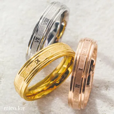 指輪 レディース ステンレス リング (57) ローマ数字 色は選択可 銀色 金色 ピンクゴールド メンズ レディース ナンバー シンプル 指輪