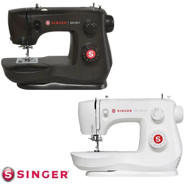 シンガーミシン SN1851/SN1851W フットコントローラー式 電動ミシン レトロデザイン 縫い目長さ調節可 SINGER