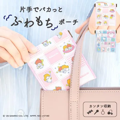 オンライン販売 限定デザイン サンリオ レトロラッピングペーパー キャンディポーチ 全2種類 ハローキティ キキララ ポーチ バネポーチ 小物入れ 3carat