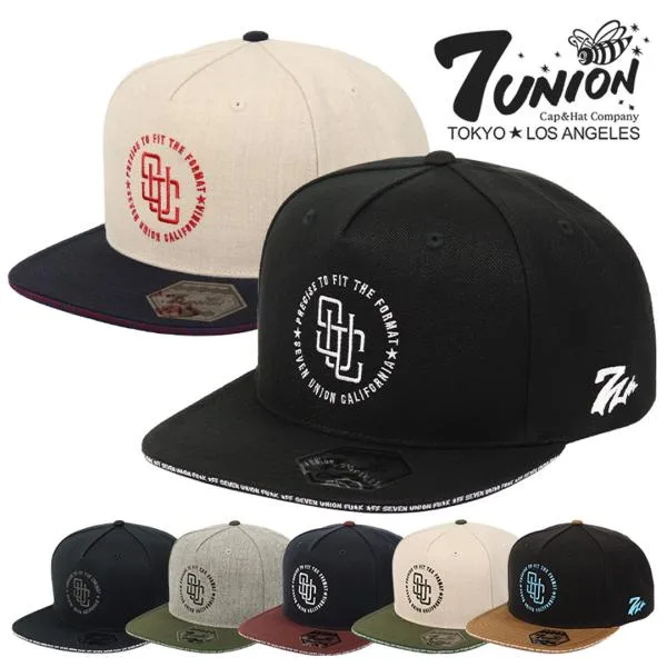 7UNION キャップ セブンユニオン スナップバック メンズ 帽子 ブランド ロゴ ベースボールキャップ