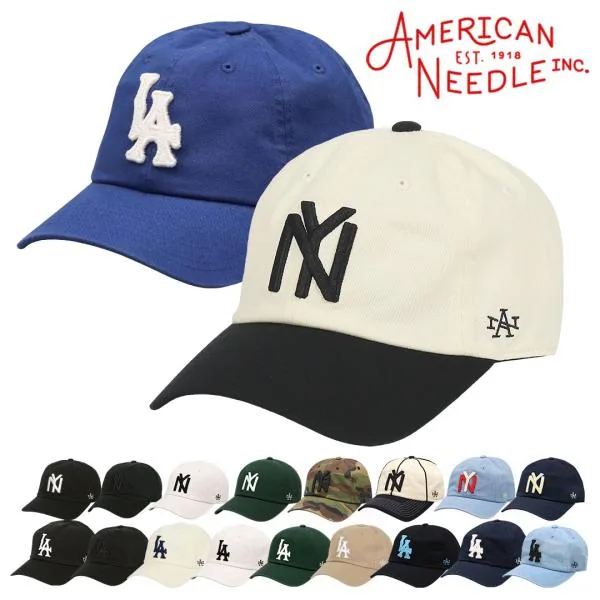アメリカンニードル NY LA ロゴ ローキャップ メンズ レディース キャップ American Needle 帽子 ヤンキース ニグロリーグ 復刻
