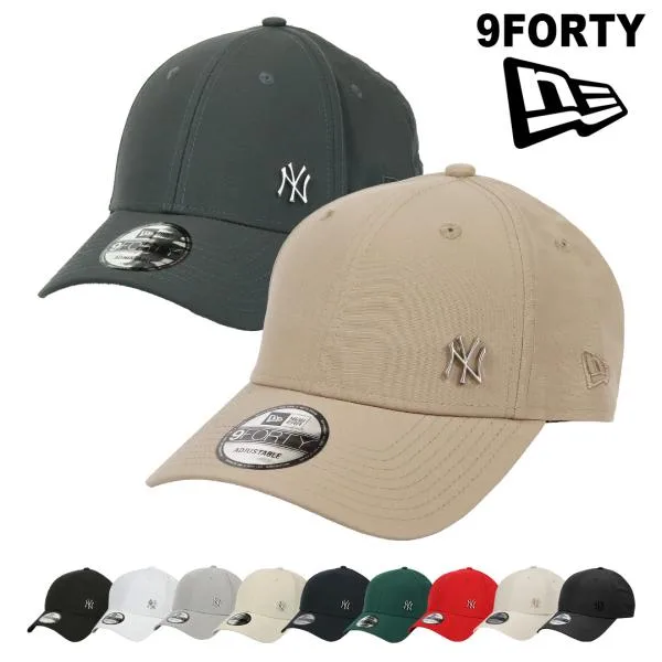 ニューエラ キャップ メタルロゴ ヤンキース NEW ERA FLAWLESS 9FORTY ミニロゴ サイドロゴ 帽子