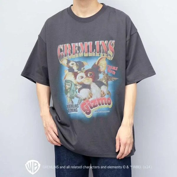 グレムリン tシャツ 半袖 メンズ レディース ギズモ フォトtシャツ プリント 古着風 ビッグシルエット 大きい ゆったり 半袖tシャツ オシャレ