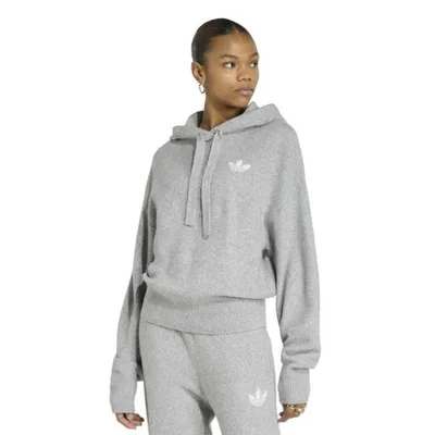 レディース adidas アディダス W ESS KNIT HOODIE スウェット IA4450 MGREYHEATHER