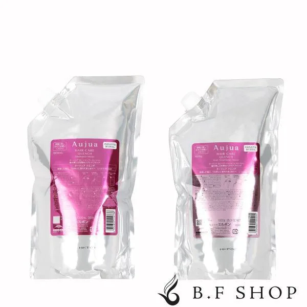 【セット品】ミルボン オージュア クエンチ シャンプー モイスト & ヘアトリートメント モイスト 1000ml 詰め替え用 レフィル milbon aujua LSC