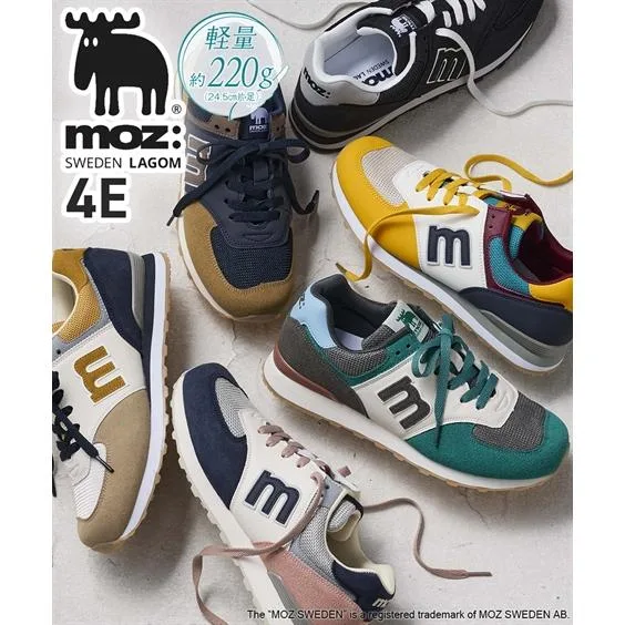 จัดส่งฟรีรองเท้าผ้าใบรองเท้ากว้างหลวม 4E ขนาดใหญ่ moz Moz โลโก้ Lace Up Casual เดินเดินทาง Elk Elk Elk (Aqua Calda)