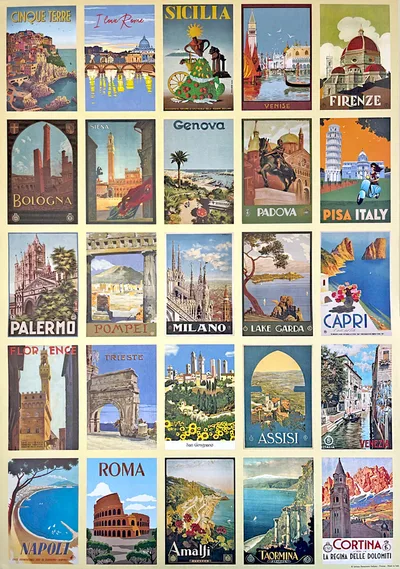 ポスター イタリア I.F.I ポスター 50×70 CARTOLINE D'ITALIA CR007 インテリア