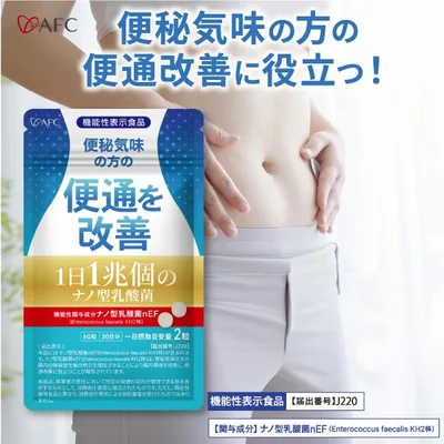 1日1兆個の ナノ型 乳酸菌 30日分 【機能性表示食品】サプリメント サプリ 乳酸菌 善玉菌 オリゴ糖 水溶性食物繊維 イヌリン ナノ型乳酸菌 AFC公式 爆買