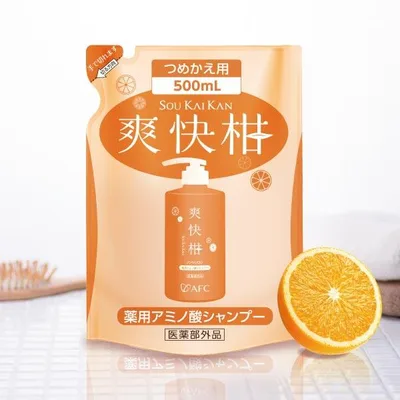爽快柑 シャンプー 詰替用 薬用 アミノ酸 シャンプー 医薬部外品 詰換用パウチ500mL ノンシリコン AFC公式 ブラックフライデー