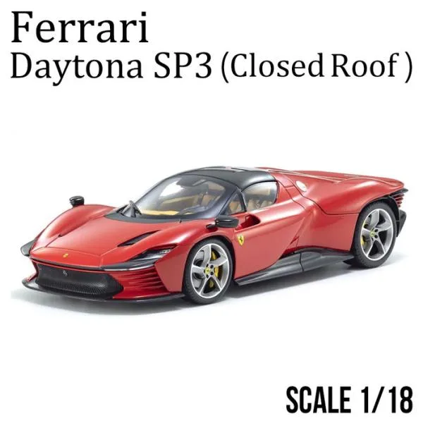 ミニカー 1/18 完成品 ブラゴ フェラーリ デイトナ SP3 クローズルーフ 2022 ダイキャスト レッド 新品 未開封 開閉 公式ライセンス品 人気 誕生日 プレゼント