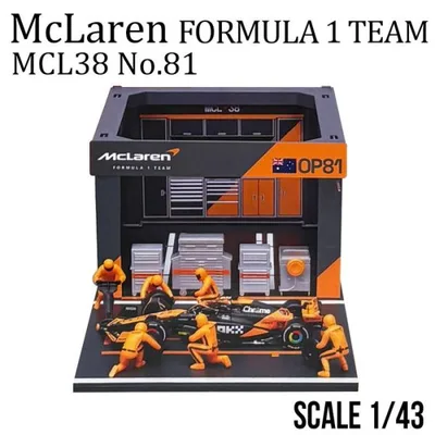 マクラーレン ミニカー 1/43 ジオラマ スポーツカー F1 MCL38 チーム オレンジ 公式ライセンス 公式 商品 モデルカー 車好き ギフト 43分の1 ダイキャストモデル