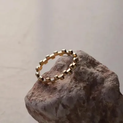 リング 指輪 ステンレスリング 金属アレルギー対応 ゴールド カジュアル シンプル おしゃれ レディース メンズ ajiro accessory R062