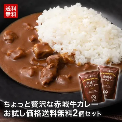カレー ちょっと贅沢な 赤城牛 ビーフカレー 中辛 180g 2個 セット 常温 国産牛 牛肉 レトルトカレー