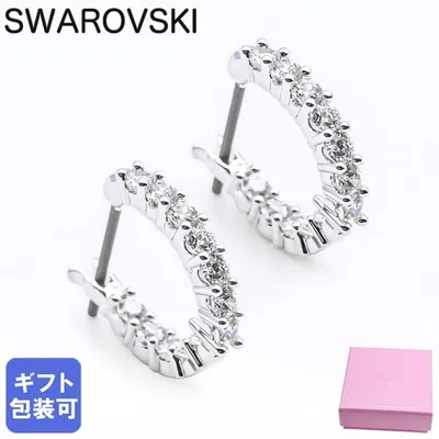 スワロフスキー SWAROVSKI ピアス レディース ヴィットーレ Vittore フープピアス ストーンピアス シルバー 5562126