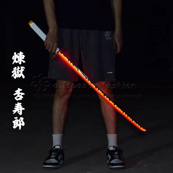 鬼滅の刃 風 煉獄 杏寿郎 不死川 実弥 我妻善逸 冨岡 義勇 日輪刀 PVC 電力駆動 光ります 刀 日本刀 模造刀 完成度高い 剣