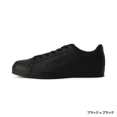 プーマ V コート バルク EB 389908 02 スニーカー : ブラック×ブラック PUMA