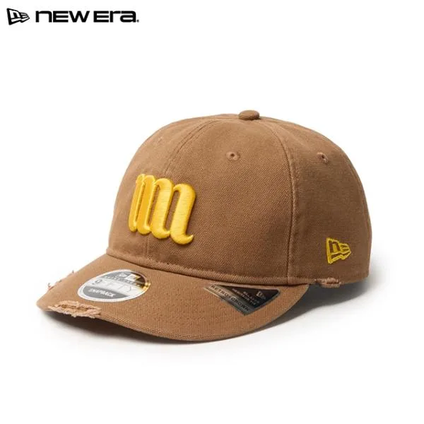 Powered by GORO (MIN-NANO) ニューエラ キャップ RC9FIFTY PRE-CURVED MIN-NANO DAMAGE RETRO CROWN SNAPBACK CAP BROWN NEW ERA