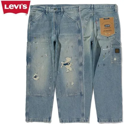 Levi's 568 LOOSE STRAIGHT DOUBLE KNEE DENIM PANTS LIGHT INDIGO A73670020 リーバイス ルーズストレート ダブルニー デニムパンツ ライトインディゴ 送料無料