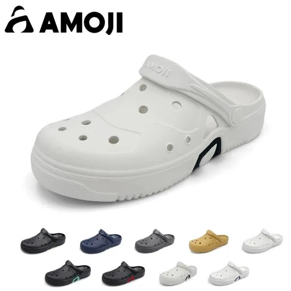 「サイズ交換無料」AMOJI アモジ サンダル メンズ レディース 2WAY クロッグサンダル オフィス サボサンダル 外出履き 軽量 履きやすい シンプル