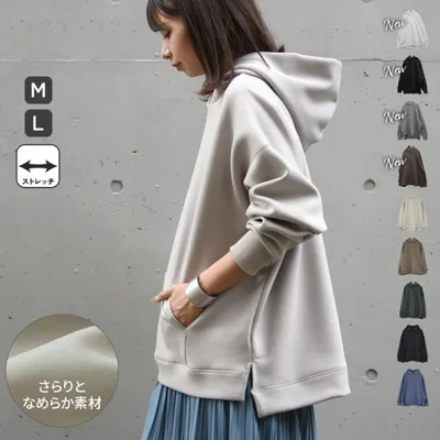 パーカー レディース スウェット トレーナー 体型カバー 秋 冬 厚手 プルオーバー トップス 50代 40代 30代 20代 きれいめ 白 おしゃれ