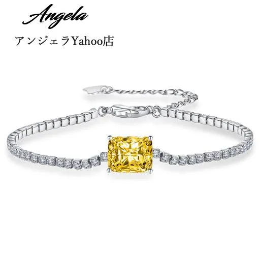 ブレスレット CZダイヤモンド レディースブレス シルバー925 長方形 キュービックジルコニア 送料無料 アレルギー