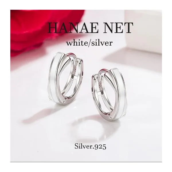 フープピアス レディース アレルギー対応 ホワイトライン SILVER エンジェルピアス シルバー925 つけっぱなし