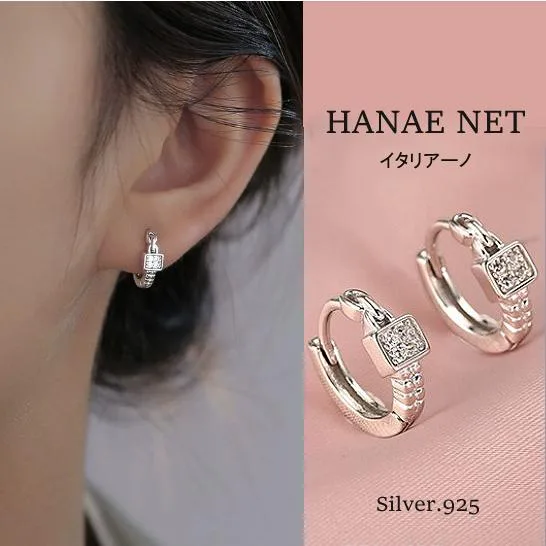 フープピアス レディース ミラノ アレルギー対応 シルバー925 SILVER つけっぱなし