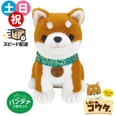 即納 しばいぬコウタ バンダナ付きセット 音声認識ぬいぐるみ パートナーズ 人形 一人暮らし 高齢者 癒し 話し相手 コウタ グッズ 喋る 柴犬 こうた