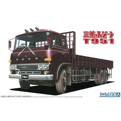 アオシマ ザ・トラック No.01 1/32 三菱ふそう T951 後期型 平ボデー プラモデル