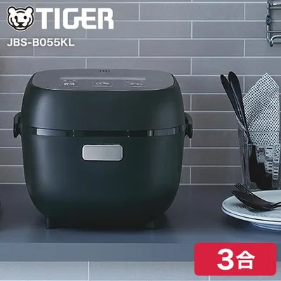 炊飯器 3合炊き 一人暮らし用 タイガー 炊きたて マイコン式 JBS-B055KL メタルブラック 低温調理 遠赤黒特厚釜 TIGER 新生活