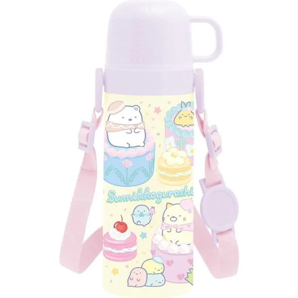 すみっコぐらし コンパクト 2WAY ステンレスボトル KA32701 水筒 キッズ かわいい 保冷保温 ショルダー紐 San-X