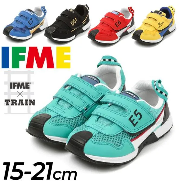 イフミー キッズ ジュニア シューズ IFME TRAIN スニーカー 3E相当 15-21cm 子供靴 新幹線 機関車 電車 鉄道 トレイン 子ども くつ 小学生 園児 /30-3419