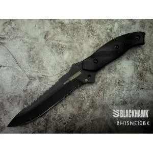 ブラックホーク BH15NE10BK ナイトエッジ フィクスドナイフ 直波コンビ刃 Blackhawk Nightedge Fixed Blade Knife BLACKHAWK