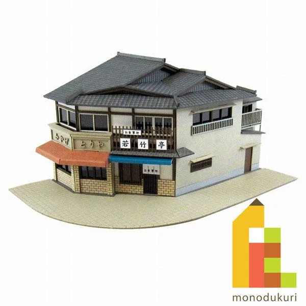(ネコポス配送可)さんけい みにちゅあーとキット 1/150 なつかしのジオラマシリーズ (食堂A) MP03-61(ペーパークラフト 模型 セット)