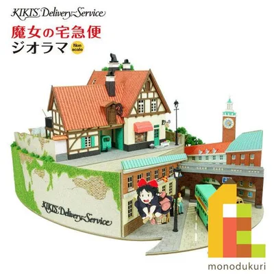 さんけい みにちゅあーとキット nonscale スタジオジブリ作品シリーズ 魔女の宅急便(魔女の宅急便ジオラマ) MK07-37