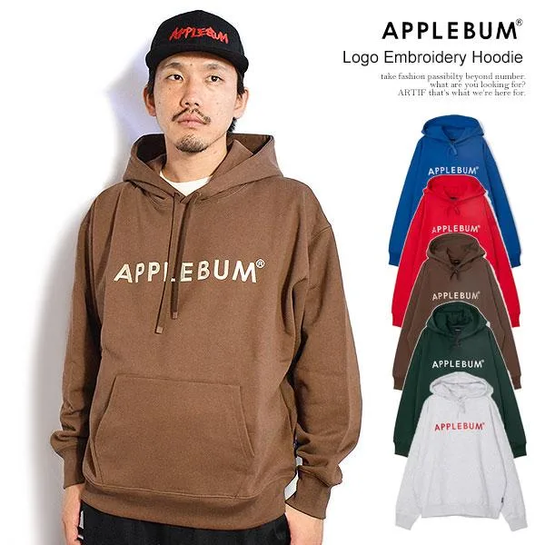 アップルバム パーカー APPLEBUM Logo Embroidery Hoodie メンズ プルオーバー ヘビーオンス 送料無料 ストリート