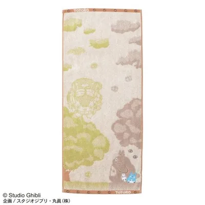 となりのトトロ フェイスタオル 木陰のトトロ 34×80cm ジブリ 丸眞 4992272649185
