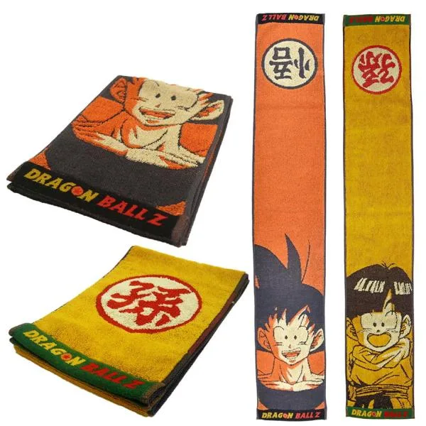 マフラータオル ドラゴンボールZ 悟空 悟飯 スリム 丸眞 スポーツタオル キャラクター 綿100% 18×110cm スポーツ 観戦 アウトドア